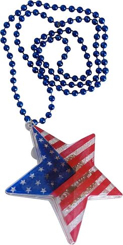 قلادة الماموث الكهربائي المضيئة بعلم الولايات المتحدة الأمريكية والنجمة - ملحق حفلات LED ليوم 4 يوليو in Kuwait