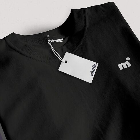 midfit - Black Basic Oversized T-Shirt |%100 Heavy Cotton | Eco-Friendly - Sustainable | Loose Fit | Unisex in Saudi Arabia
