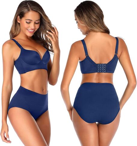 ملابس داخلية نسائية من Annenmy مصنوعة من القطن بخصر متوسط ​​قابلة للتنفس ومطاطة بعد الولادة بدون سراويل داخلية للنساء 5 قطع in Kuwait