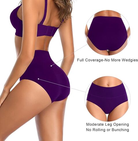 ملابس داخلية نسائية من Annenmy مصنوعة من القطن بخصر متوسط ​​قابلة للتنفس ومطاطة بعد الولادة بدون سراويل داخلية للنساء 5 قطع in Kuwait