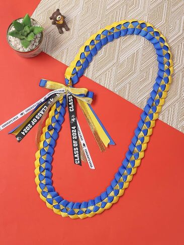 TFTAFAN Graduation Ribbon Lei Graduation Leis Necklace Class of 2026 Graduation Necklace Braided Necklace Graduation Gift Party Accessories for Women and Men in Saudi Arabia