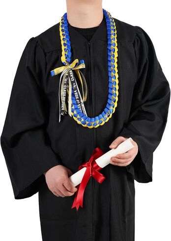 TFTAFAN Graduation Ribbon Lei Graduation Leis Necklace Class of 2026 Graduation Necklace Braided Necklace Graduation Gift Party Accessories for Women and Men in Saudi Arabia