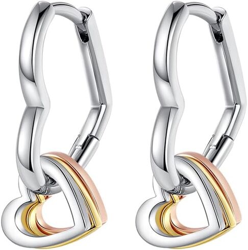 TINSLO Dangly Earrings for Woman 925 Sterling Silver Earrings for Women Cubic Zirconia Silver Dangle Earrings for Women 2023 Fashion Drop Earrings for Womens Girls Gifts in Saudi Arabia
