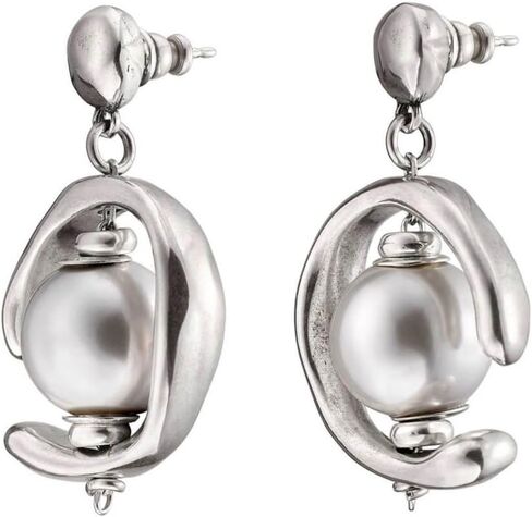 اقراط نسائية مطلية بالفضة من اونو دي 50 PEN0444BPLMTL0U, معدن, لؤلؤة in Kuwait