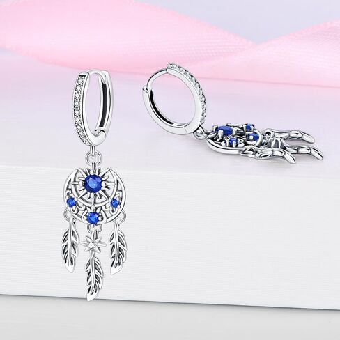 TINSLO Dangly Earrings for Woman 925 Sterling Silver Earrings for Women Cubic Zirconia Silver Dangle Earrings for Women 2023 Fashion Drop Earrings for Womens Girls Gifts in Saudi Arabia