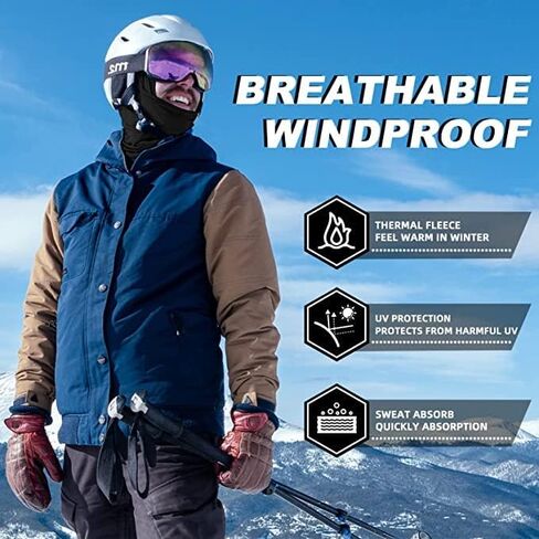 قناع التزلج روك ريدج Rock-BROS للطقس البارد بالاكلافا للرجال وشاح حراري مقاوم للرياح غطاء دافئ للطقس البارد in Kuwait