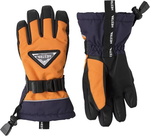 Hestra Skare CZone Junior 5-Finger Glove (Youth 4-13yrs) I Waterproof Glove for Skiing & Playing in The Snow in Saudi Arabia