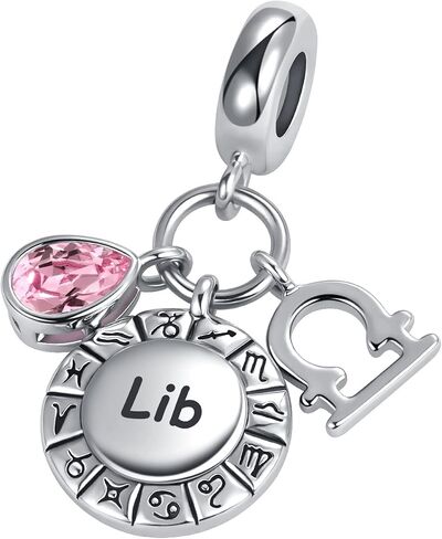 GMXLin Birthday Teardrop Birthstone Constellation Charm for Women Pandora Bracelets Horoscope Zodiac Sign Anniversary Dangle Bead for Mom Grandma Sister Best Friends in Saudi Arabia