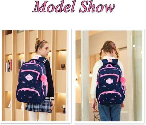 Armbq 3Pcs Kids Backpack Bowknot Printed Daypack Girls 3 in 1 School Bag with Shoulder Bag and Pencil Bag in Saudi Arabia