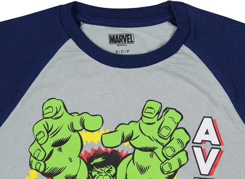 تي شيرت Marvel Avengers للأولاد Hulk Iron Man Captain America Superhero Jersey ذو مخطط مزدوج in Saudi Arabia