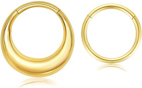 MeiziQL 16G حلقات الحاجز للنساء، الفولاذ المقاوم للصدأ يتوقف الحاجز الفرس هوب، أقراط الغضروف Daith Rook Tragus أقراط النساء الفتيات الرجال 8mm10mm in Saudi Arabia