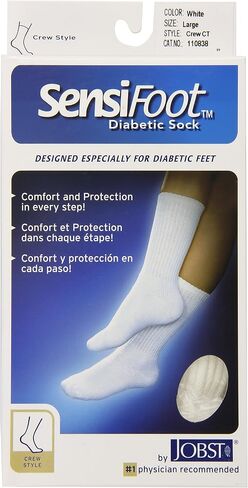 JOBST SensiFoot Diabetic Compression Socks 8-15 mmHg Crew Closed in Saudi Arabia