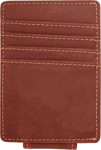 OXA Leather Money Clip Minimalist Handy Wallet with a Cash Clip and 6 Other Card Slots | Crafted From Genuine Leather | Easy To Reach | Gracious Stitching | for Both Women & Men | in Saudi Arabia
