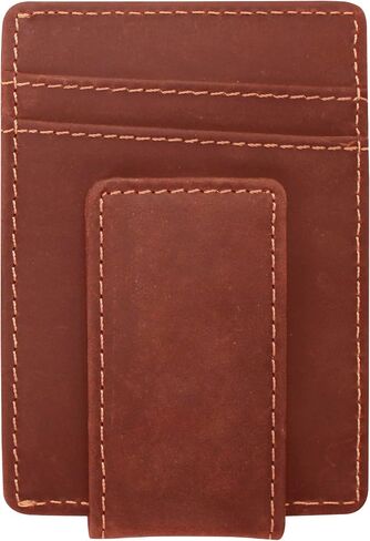 OXA Leather Money Clip Minimalist Handy Wallet with a Cash Clip and 6 Other Card Slots | Crafted From Genuine Leather | Easy To Reach | Gracious Stitching | for Both Women & Men | in Saudi Arabia