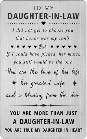 HLQYMZ To My daughter-in-law wallet card gifts in Kuwait