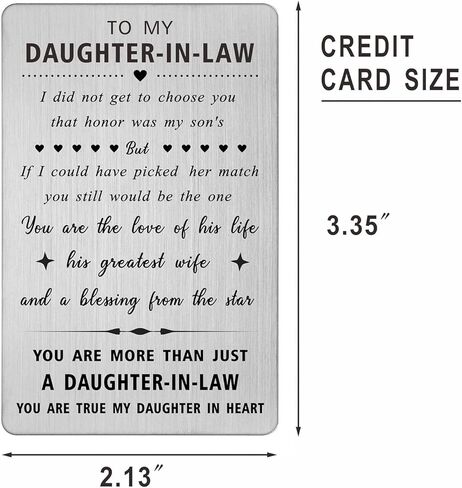 HLQYMZ To My daughter-in-law wallet card gifts in Kuwait