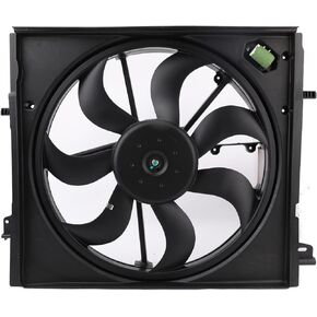 Radiator Cooling Fan Assembly - Compatible with 2.0L Nissan Rogue Sport Qashqai 2017-2022 - Replace 21481-6MA0A, 21481-6MA0B - Electric Cooling Fan Integrated with Fan, Shroud & Motor