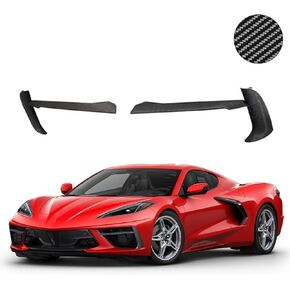 غطاء المصباح الأمامي للضباب من ألياف الكربون الحقيقية متوافق مع كورفيت C8 ستينغراي Z51 2020-2023 (غير مناسب لـ Z06) غطاء مصبغة مدخل الهواء الأمامي in Kuwait