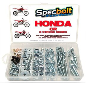 120pc Specbolt Fasteners Brand Bolt Kit fits: Honda CR Two Stroke Bolt Kit for Maintenance & Restoration of MX Dirtbike OEM Spec Fastener CR80 CR85 CR125 CR250 CR500