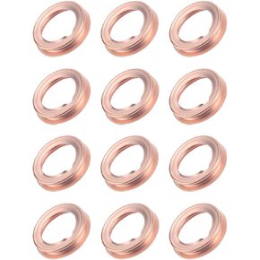 12PCS Car Oil Drainage Gasket, 17mm Auto Copper Crush Washer Oil Drain Plug Gasket, fits Versa Titan G25 G37, Replace 11026-JA00A, 11026-01M02, F4XY-6734-A, 11026-01M02 and More