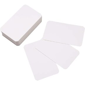 Tupalizy Small Blank Paper Message Note Business Cards Mini Greeting Place Name Vocabulary Word Flash Cards Graffiti Scrapbookings DIY Gift Tags Label,100PCS (White)