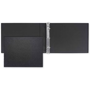 Check Binder for End-Stub Deskbook Checks - Three 3 on a Page Business Check Binder - 3 Ring Sleek Design - Durable - High Capacity Storage - 11 1/4" x 9" (Black)