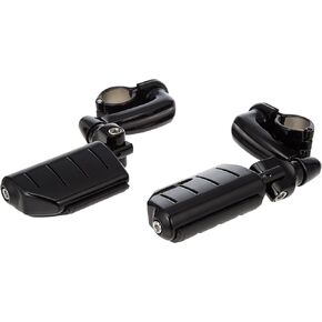 Kuryakyn 7555 Motorcycle Foot Controls: Longhorn Offset Trident Dually Highway Pegs with Magnum Quick Clamps for 1-1/4" Engine Guards/Tubing, Chrome, 1 Pair