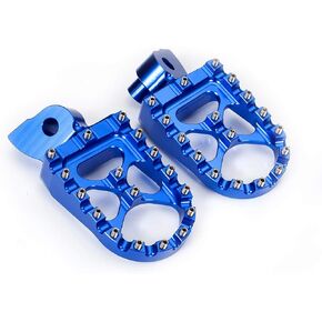 CNC Wide Foot Pegs MX for YZ85 2002-2019, YZ125 1997-2017, YZ250 1998-2019, YZ250F 2001-2019, YZ426F 2000-2002, YZ450F YZ125X YZ250X YZ250FX YZ450FX WR250F WR400F WR426F WR450F,Blue