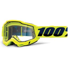 100% Accuri 2 Motocross & Mountain Biking Adult Goggles (Neon/Orange - Clear Lens)