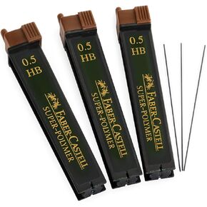 Faber-Castell Super-Polymer Refill Leads - 0.5mm HB - 3 Tubes - 36 Leads