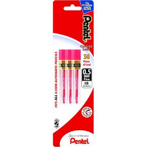 Pentel Refill Lead, 0.5mm, Fine, Red, 12 Pieces Per Tube, 3 Pack (PPR5BP3-K6)