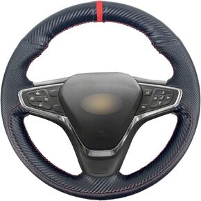 Hand-Stitch Steering Wheel Wrap Cover for Chevrolet Equinox 2018-2022 / Chevy Malibu XL 2016 2017 2018 2019 2020 2021 2022 Interior Steering Wheel Protector Cover Accessories