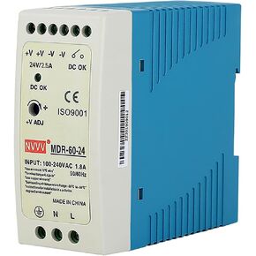 MDR-60-24 AC to DC DIN-Rail Power Supply 24V 2.5 Amp 60W