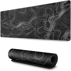 AQQA Large Gaming Mouse Pad with with Wrist Support, Oversized Mousepad with Superior Micro-Weave Cloth, Non-Slip Base, Water Resist Keyboard Pad, Desk Pad for Gamer, Office & Home, 48 x 24 in,3XL