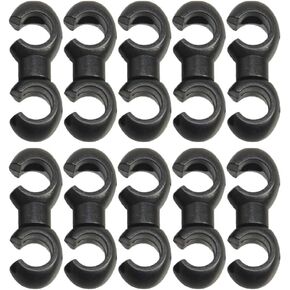 10 Pcs Bike Cable Clasps Bicycle Rotatable S-Hook Clips for Brake Cable MTB Bike Road Bicycle