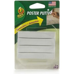 Duck Brand Removable Mounting Poster Putty, 2 oz, White (1436912)