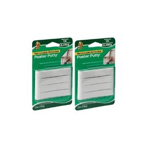 Duck Brand Reusable and Removable Poster Putty for Mounting, 2 oz, White (1436912)- .2 Pack of 2 oz.