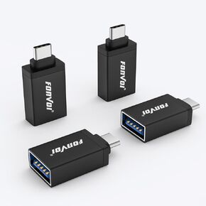 USB C to USB Adapter[4-Park], USB Type C Male to USB 3.0 Female OTG Adapter Compatible with MacBook Pro,Chromebook,Pixelbook,Microsoft,Samsung Galaxy S8 9 10 20 21 S22 Ultra Plus Note