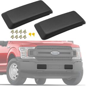 Belleone Front Bumper Guards Pads Compatible with Ford F150 2018 2019 2020 - Front Bumper Inserts End Caps Cover Replacement JL3Z-17E810-AB JL3Z-17E811-AB, 2 Pack, Left & Right Side