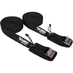 VAMO SUP Kayak Surfboard Surf Rack Tie Down Straps - Black Pair (15FT)