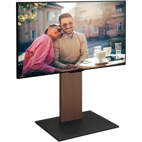 WALL V2 Caster Low Type, Japanese Rolling Portable Free-Standing 32-60 Inch Universal TV Stand with Concealed Wheels - Satin Black