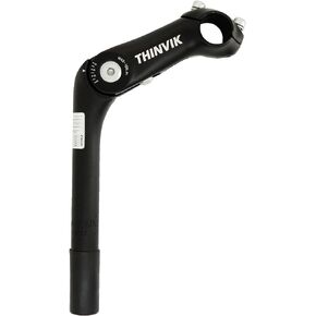 Thinvik Bike Quill Stem, 22.2/25.4mm Quill Shaft Diameter, Angle Adjustable -10° to 50° Aluminium Black Silver