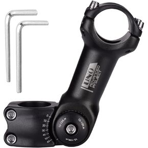 Bike Stem FOMTOR 25.4mm 110mm Adjustable 0~60 Degree UNO MTB Adjustable Handlebar Stem for Most Mountain Bike Road Bike (Fit for 1'' Handlebar)