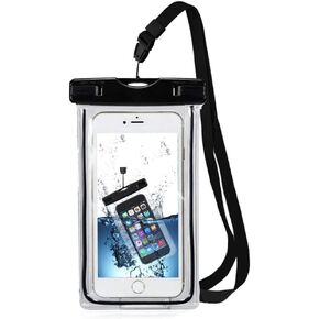 MMOBIEL Waterproof Phone Pouch Compatible with iPhone 15/14/13/12, Samsung Galaxy S23/S22/S20/S10 and More - up to 6.7 Inch - Protective Case Dry Bag - Floating Pouch Cell Phone Incl. Strap - Black