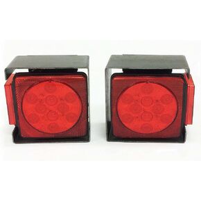 LIBRA Trailer LED Square Trailer Tail/Side light Kit For Under 80" Wide Trailer w/Steel Light boxes -24005/06/17/18