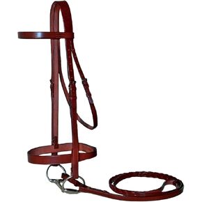 Paris Tack Classic Flat Leather English Hunt Bridle with Laced Reins, Chestnut in Kuwait