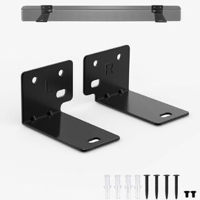 Dinghosen Soundbar Wall Mount Bracket, for Bose WB-300 SoundTouch 300 Soundbar 500 Soundbar 600 Soundbar 700 Soundbar 850 Soundbar 900 for Bose Soundbar Mount, for Bose Soundbar Mounting Bracket Black
