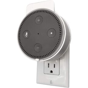 Dot Genie Deluxe Mount for Amazon Echo Dot 2nd Generation Alexa: The Simplest and Cleanest High-End Outlet Wall Mount Hanger Stand for Kitchen and Bathroom Speakers (Black)