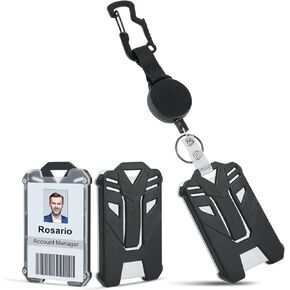 DELSWIN Retractable Key Chain Key-Rings - Heavy Duty Key Holder Belt Clip with Multitool Carabiner, Keychain Lanyard Badge Reels (Pack of 3)