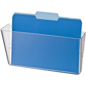 1InTheOffice Single Pocket Clear Wall File, Letter Size Expandable